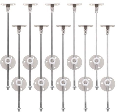 Alipis Lot de 10 Tiges de Support pour Porte D'armoire Cuisine Embout Plastique Arrondi, Charnières Rabattables 4 Mm Compatibles Meubles Suspendus, Fixation Solide pour Armoire Rangement
