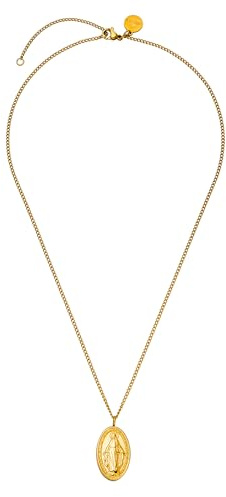 Purelei Spirit Kette – wasserfest & verstellbar | Edelstahlkette mit ovalem Medaillon-Anhänger | 14K/18K Vergoldung | Symbol für Schutz, Stärke & innere Ruhe