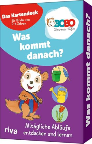 Bobo Siebenschläfer – Was kommt danach?: Alltägliche Abläufe entdecken und lernen – Das Kartendeck für Kinder von 2-4 Jahren | Lernspiel/Denkspiel mit Bildergeschichten in 34 Karten