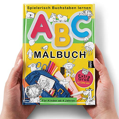 Das ABC Lernbuch mit extra großen Seiten in DIN A4 und Riesen ABC-Poster und Kopiervorlagen | RUNDFUX