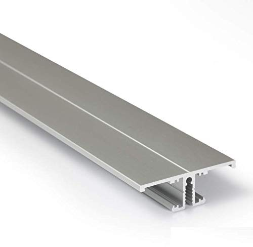 Profilo a LED in alluminio anodizzato, per strisce LED, Up/Down, 2 m, con copertura satinata resistente ai raggi UV, per strisce LED fino a massimo 10 mm