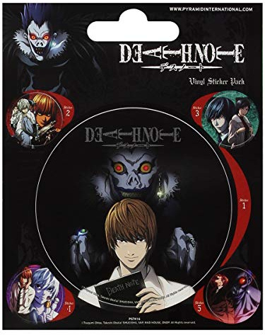 Death Note, PS7416, Death Note Vinyl Sticker, Multi-Color, 10 x 12.5cm
