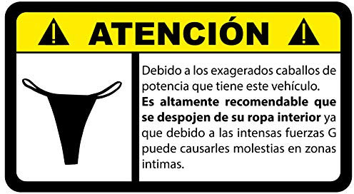 Custom Vinyl Pegatina atención Coche