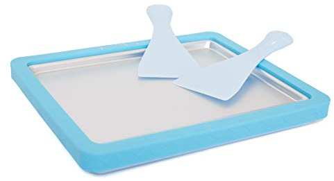 Ice Cream Maker/Pan/Roll - Frozen Yogurt, Sorbet, Gelato - Family Fun, Healthy Alternative DIY at home (Turquoise)