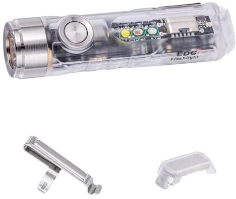RovyVon A8x Torcia multifunzionale con luce UV, 650 lumen, torcia elettrica EDC per portachiavi