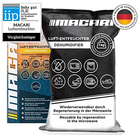Vincitore di confronto 2021 Deumidificatore per auto riutilizzabile 1 kg imbottitura naturale extra resistente Made in Germany Anti appannamento, anti umidità e odori Auto & Armadio Accessori Auto