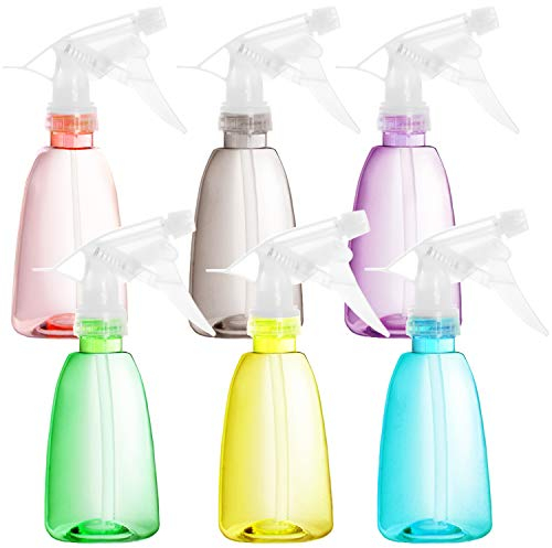Youngever Lot de 6 Vaporisateur Vide Plastique 250ML, Bouteille Pulverisateur 250ML, Flacons Pulvérisateurs (Couleur Triangle)