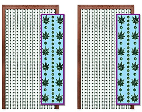 Beistle - Cortinas de plástico con Cuentas de Marihuana para Puertas y Entrada, 420 temáticas, decoración de Fiesta de cumpleaños, 78 x 24 Pulgadas, Color Verde