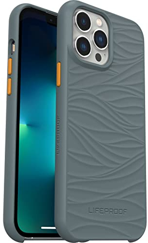 LifeProof Wake Hülle für iPhone 13 Pro Max/iPhone 12 Pro Max, stoßfest, Sturzschutz bis 2 Meter, schlanke schützende Hülle, Nachhaltig hergestellt aus recyceltem Ozeanplastik, Grau