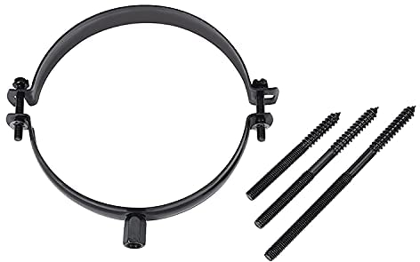 Fumio Support pour tuyau de poêle - Noir - 180 mm