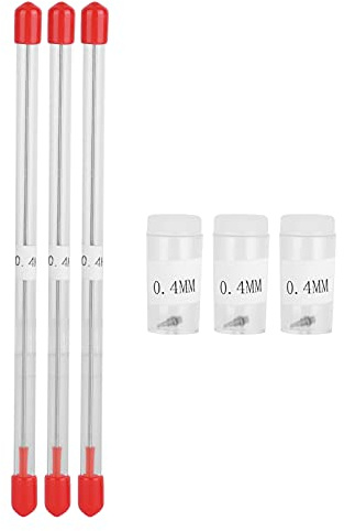 3 Pezzi Ago Aerografo Ugello, 0.4mm Airbrush Needle Sostituzione per Aerografo Pistola a Spruzzo Modello di Strumento di Manutenzione Accessori