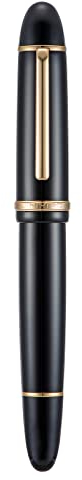 Jinhao X159 Füllfederhalter, extra feine Feder, schwarz mit goldenem Clip, Acryl, großer Schreibstift
