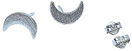 Silber Sichel Ohrringe, Mond ohrringe, Halbmond Stecker, Silber Ohrstecker, Sichel-Schmuck, Geschenk, 925er Silber ohrstecker