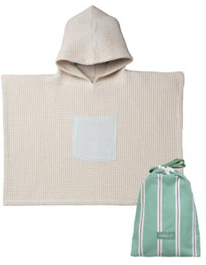 molis&co badponcho för barn 3–4 år Zinnia strandhandduk med huva för barn lätt och kompakt (Oeko-Tex 100)