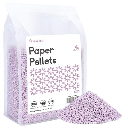 Niteangel Litière en Granulés de Papier pour Hamsters Syriens, Hamsters Nains, Gerbilles, Souris, Lemmings, Degus et Autres Petits Animaux (Violet)