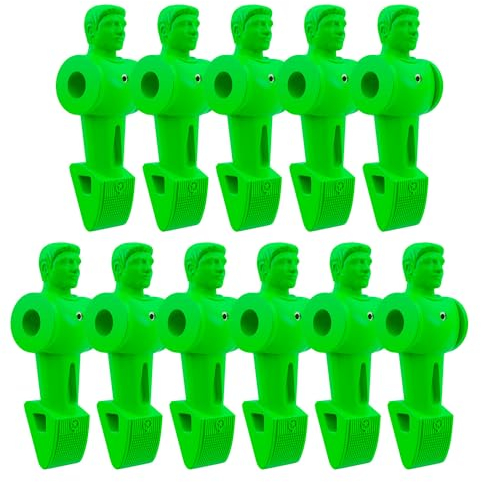 Sportime Kickerfigur Set Hurricane | 11 Figuren inkl. Splinte | Ball-Kontroll-Fuß 16 mm Stangen | 116 mm Länge, 62 g | Splinte Befestigung | 5 Farben | Maskulin | Gewichtsausgleich