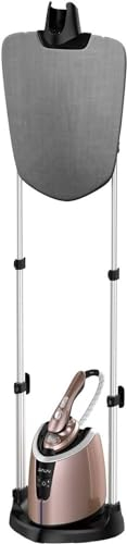 Stendibiancheria telescopico Verticale a Doppia Asta 1800W Ferro da Stiro Professionale for Uso Domestico Ferro da Stiro Portatile con ASSE da Stiro (Color : Pink)