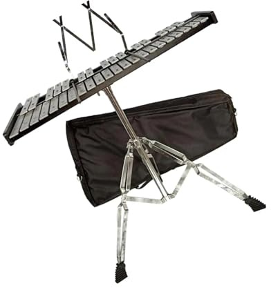 37-Noten-Glockenspiel-Schlaginstrument aus langlebigem Metallmaterial mit Notenständer und Tasche Glockenspiel Schlaginstrument