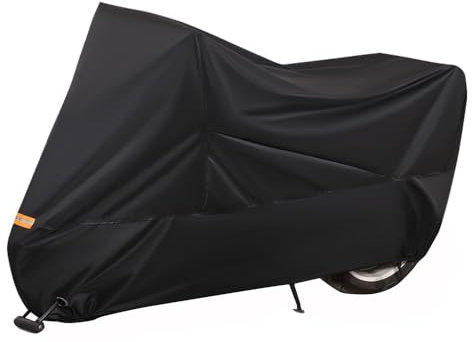 DIALFA Motorradabdeckung für BMW R1200 GS R1200 ADV, Winterfest Wasserdicht Anti UV Staubregen Reißfest Outdoor Indoor mit Reflektionsstreifen Motorrad Abdeckplane,A Black