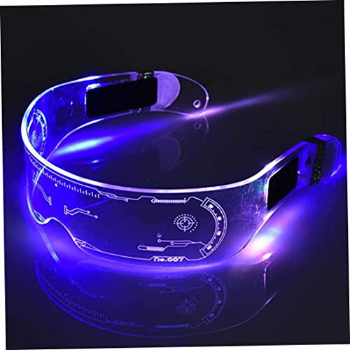 Halloween LED Glasses Neon Glasses LED Visor Glasses Futuristic Electronic Visor Glasses for Party, Music, Concert, Live, Fancy Dress