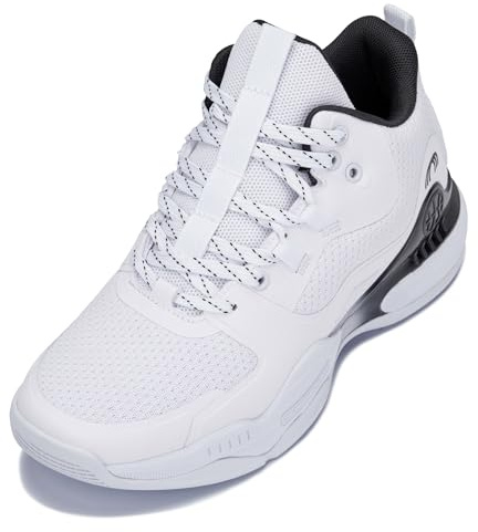 CALTO Herren Unsichtbare Höhenerhöhung Elevator Schuhe – Basketball High-Top Sportliche Sneakers – 7,6 cm größer