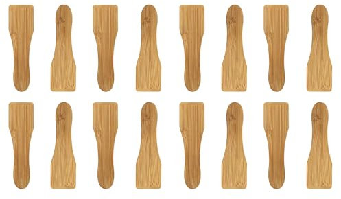 Bamboo Raclette Spatula for Non-stick Pans (16pcs)