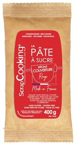ScrapCooking - Pâte à sucre de couverture rouge 400g - 7632