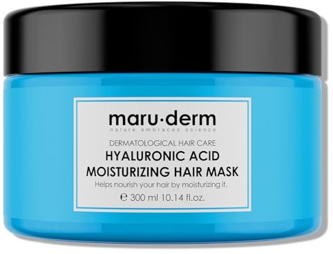 Maruderm Feuchtigkeitsspendende Hyaluron-Haarmaske – Nährende & reparierende Pflege für trockenes, dehydriertes Haar, 300 ML