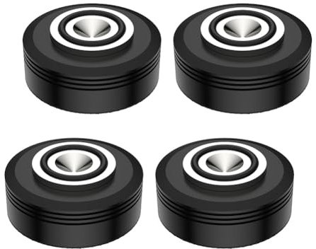 Cpolebev 4 Stück 50 * 22mm Hi-End Lautsprecherfüße Durchmesser 50mm Höhe 22mm Hochwertige Aluminium-Discs Plattenspieler CD-Player Computer Maschinenunterseite Schockabsorber Fuß