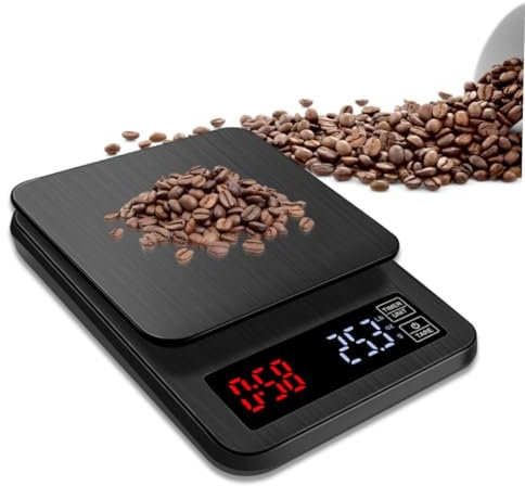 Cabilock Balance Électronique De Cuisine Balance Alimentaire Balance Électrique Balance De Cuisine Balance Numérique Mini Balance À Café Avec Minuterie Balance De Cuisine Noire