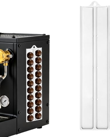 Penitue Soporte Cápsulas Café, Organizador de Cápsula Ajustable & Almacenamiento Montaje Café Compatible para 14 Cápsulas K-Cups para Nespresso 37-58mm