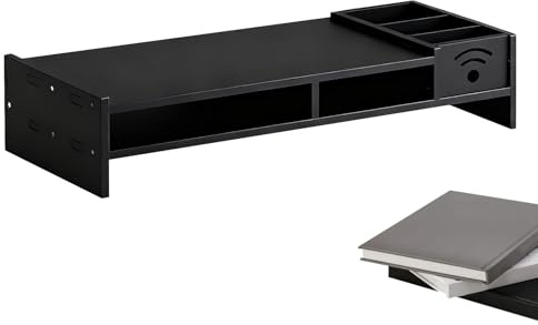 Mppchhn Soporte para Monitor de Computadora para Escritorio,Estante Ergonómico De 2 Niveles - Base Elevadora Para Monitor De PC De 11 Cm De Altura Con Organizador De Almacenamiento,para Hogar,