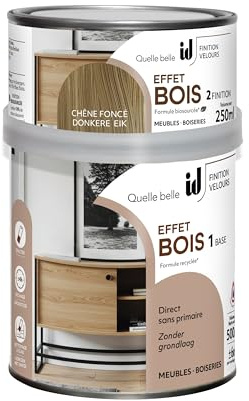 ID KIT PEINTURE EFFET BOIS CHÊNE FONCE POUR MEUBLES ET OBJETS PARIS