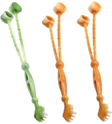 HOLIDYOYO Martillo de Masaje Corporal 3 Piezas Verde de Plástico Resistente para Espalda y Cuerpo Función Que No Se Rompe ni Deteriora Adecuado para Relajación en Casa