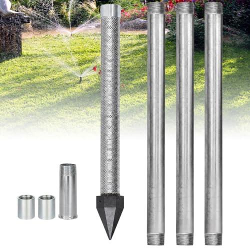 Mirjynous Kit Punta Pozzo Artesiano, Tubo Punta Filtro per Pozzo Artesiano 3PipeKit/4m