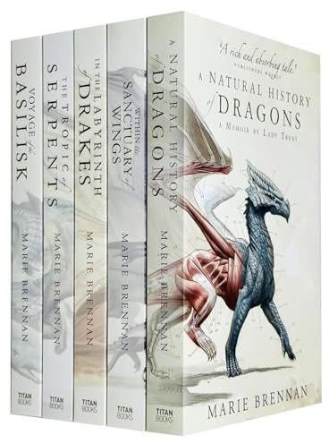 Marie Brennan Memoirs of Lady Trent Series Collection 5 Books Set (A Natural History of Dragons,Tropic of Serpents,Voyage of the Basilisk,In the Labyrinth of Drakes & More)