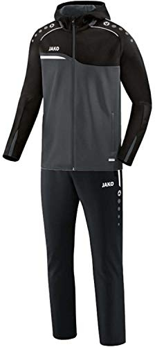 JAKO Dam presentationsdräkt tävling 2.0 med huva, antracit/svart, 42, M9618