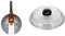 BALLARINI Cortina Granitium Padella 1 Manico, Alluminio, Grigio, 28 cm & Cortina Granitium Igloo Coperchio in Vetro Trasparente, 28 cm