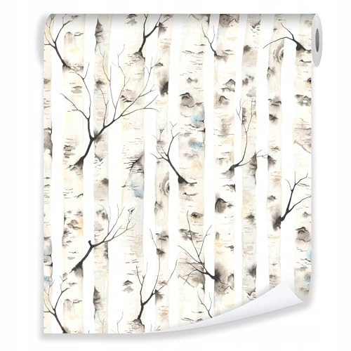WallArena - Vlies Tapete Abstrakt 10m - Tapeten für Wohnzimmer Schlafzimmer - Vliestapete Wandtapete - Tapete - Motivtapeten - Wand Dekoration - 3D Effekt- inkl. Kleister - Beige weiß