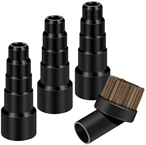 Drado Universal Schlauchadapter - 3 Stück Staubsaugerschlauchadapter mit Bürste, Staubsaugerschlauchadapter, Staubsaugerschlauchadapter, 5-lagiger Anschluss