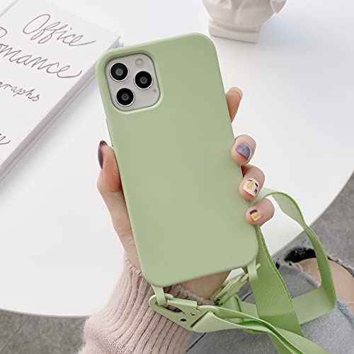 Bakicey Handykette Hülle für iPhone 11 Pro Max(6,5), Silikon Schutzhülle mit verstellbarem Umhängband, wetterfestes Trageband Handyhülle zum Umhängen für iPhone 11 Pro Max(6,5), Cyan
