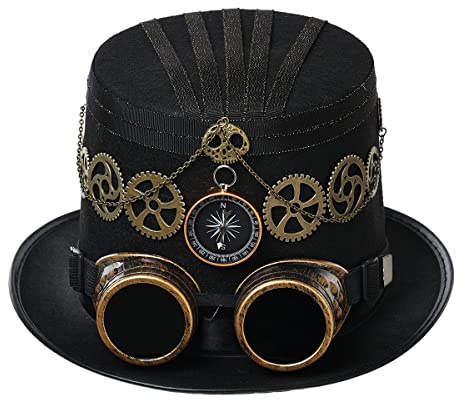 BLESSUME Steampunk Hut Unisex Gothic Kopfbedeckungen for Halloween Karneval