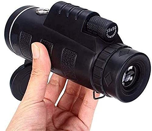 CAZARU Telescopio Binoculares Universal 40X60 Viaje Portátil HD Doble Foco Óptico Prisma Monocular Telescopio con Trípode Interesante Vida