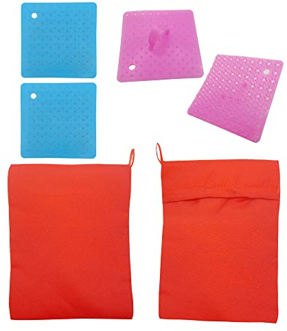 XINGSUI 4 Piezas Cepillos para Verduras,Cepillo Limpieza Frutas Verduras,2 Piezas Bolsa microondas Patatas,Bolsa Patatas Microondas,Bolsa de Cocina Patatas