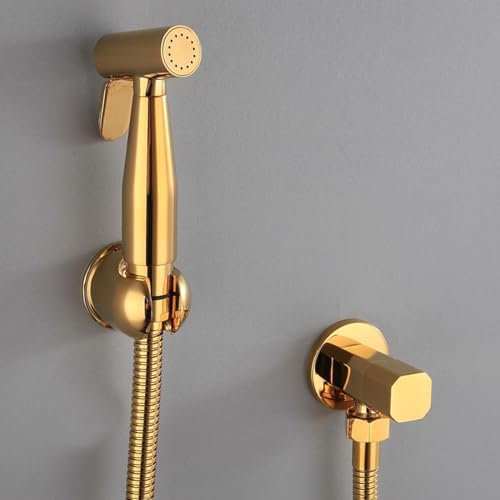 XJTNLB Bidet Toilette Portable Robinet Mural Douchette WC Or Douchette WC avec Robinet Robinet Fontaine à Eau Pulvérisateur de Robinetterie Multifonction,A