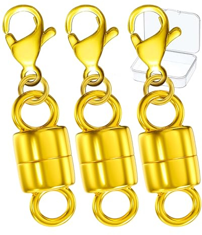 Clysoru Lobster Magnet Necklace Clasps and Closures Grade A 316 Stainless Steel Lobster Claw Clasps Gold and Silver for Bracelet Jewelry Making DIY Craft Made in Italy.