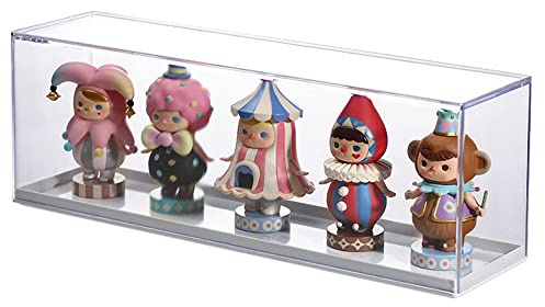 MASSIOSTAN Vitrinen für Figuren Modelle Vitrinen für Sammlerstücke Kleine Boxen für Modell Acryl Arbeitsplatte und Desktop (Weiß)