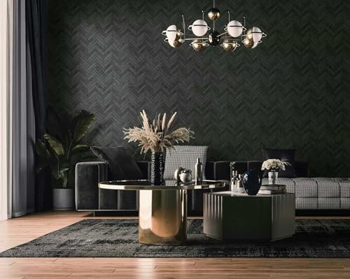 marburg Carta da parati in tessuto non tessuto, colore antracite, effetto pietra, moderna, naturale, per soggiorno, camera da letto, made in Germany, 10,05 x 0,53 m