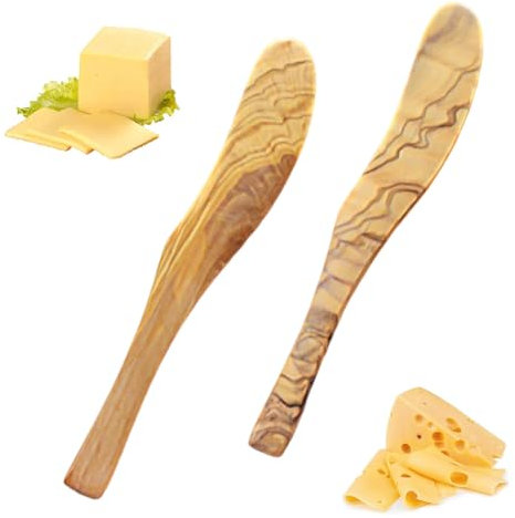 QYEHF 2 PCS Coltelli Da Burro Di Legno Formaggio, Spatole Coltello Da Formaggio, Coltelli Da Dessert, Coltelli Per Burro In Legno, Per Formaggi e Arachidi, Per La Cucina Domestica Stoviglie