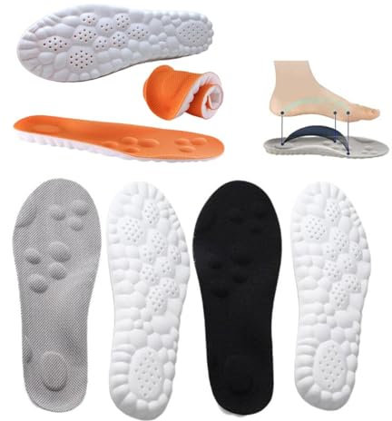 Memory Foam Einlegesohlen,3 Paar Sport Einlegesohlen Komfort Sport Schuheinlagen Ersatz Einlegesohlen 4D Einlegesohlen Orthopädische Einlegesohlen für Wandern,Laufen,Fitnes(39-40 EU 255mm)